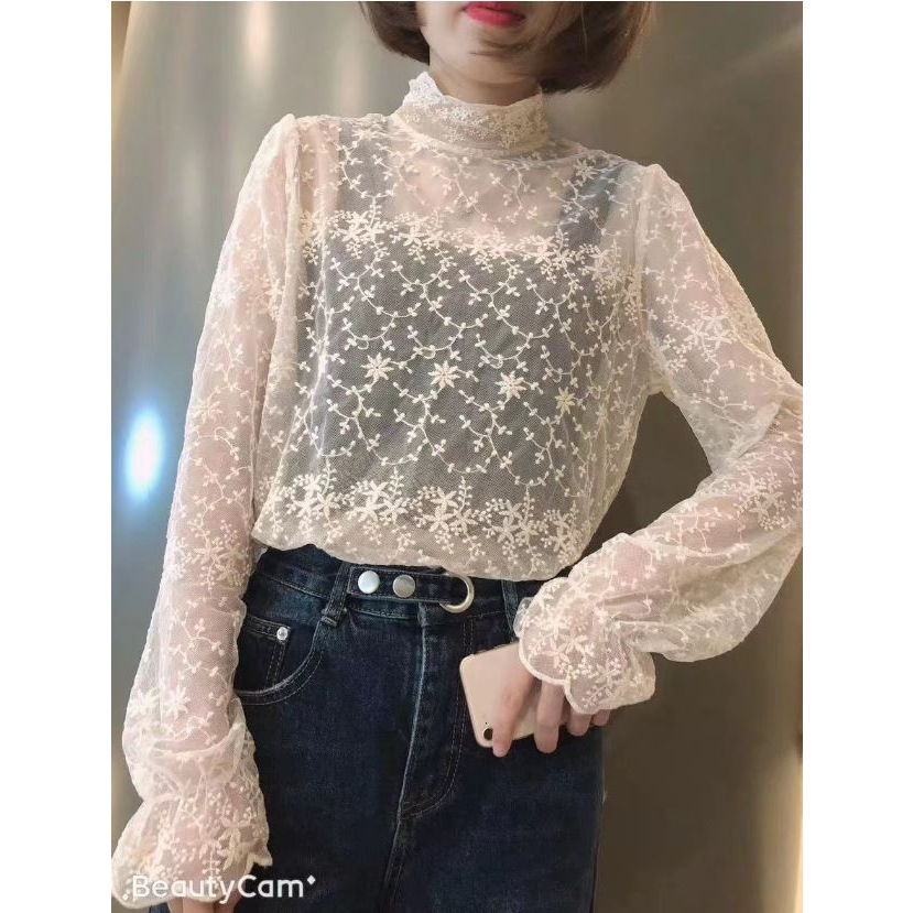 💥 FULL MÀU 💥Vải ren lưới thêu hoa nhí khổ 1.3m