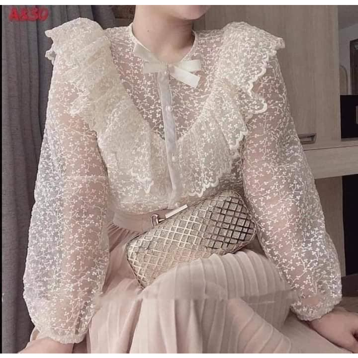 💥 FULL MÀU 💥Vải ren lưới thêu hoa nhí khổ 1.3m