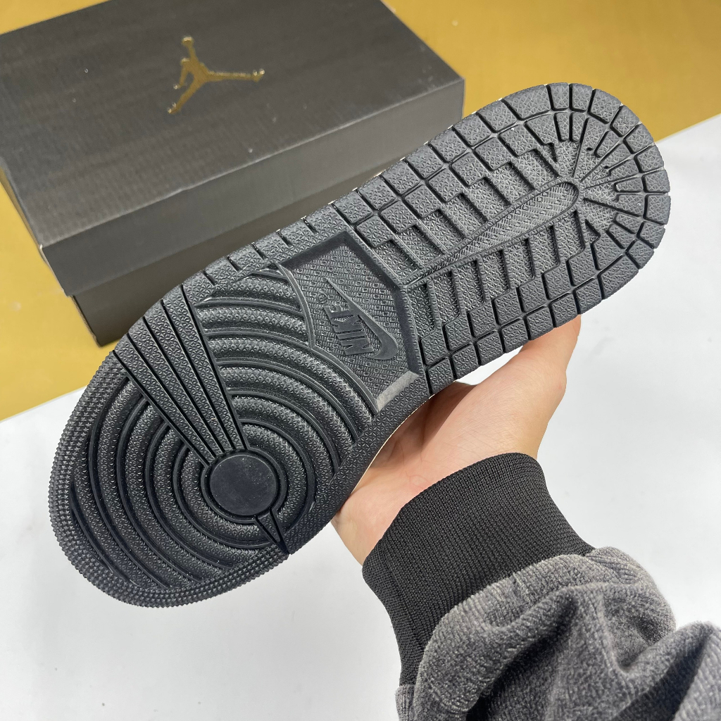 Giày JD1 Mid SE Dark Chocolate, JD1 Cao Nâu Da - Than.Shoes