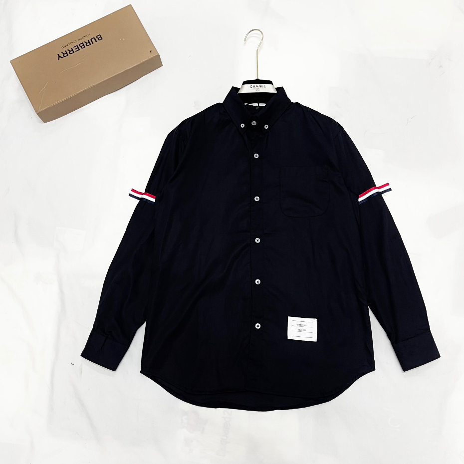 Áo Sơ Mi Thom Mix Viền Tay Hót Trend 2023_Áo Sơ Mi Chất Liệu Vải Thô Tàu Cao Cấp | BigBuy360 - bigbuy360.vn