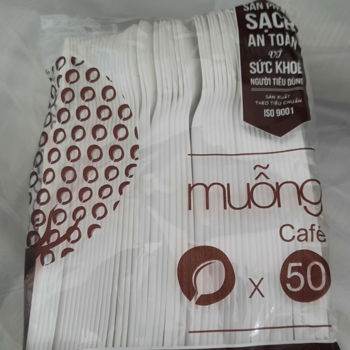 Sỉ 1 Thùng 5000 cái Muỗng nhựa cafe nóng rau câu 12.5cm lynhuaanphu