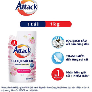 [Bao Bì Mới] Nước giặt Attack Khử Mùi 1/1.2/2.5 KÝ