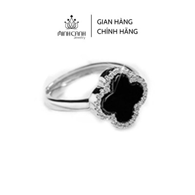 Nhẫn Bạc Cỏ 4 Lá Nhiều Màu Đem Lại May Mắn Minh Canh Jewelry