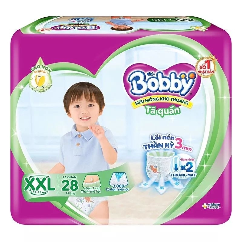 Tã quần bobby XXL44/ XXL44 tặng 6/XXL28