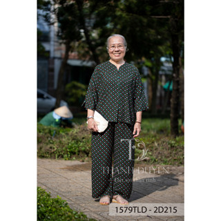  Đồ bộ Tole bà mặc nhà  Big size  Thành Duyên tay lỡ quần dài  thoáng mát   06-23 - 1579TLD 