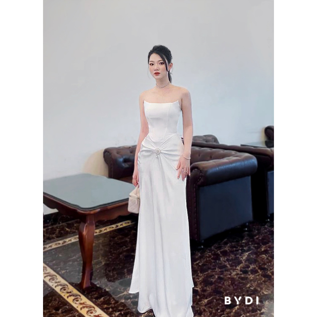 Váy Cúp Ngực Nữ Dáng Dài BYDI Design, Đầm Thiết kế Bo Nhúng Đính Đá Sang Trọng BYDI Fashion | LUNA DRESS