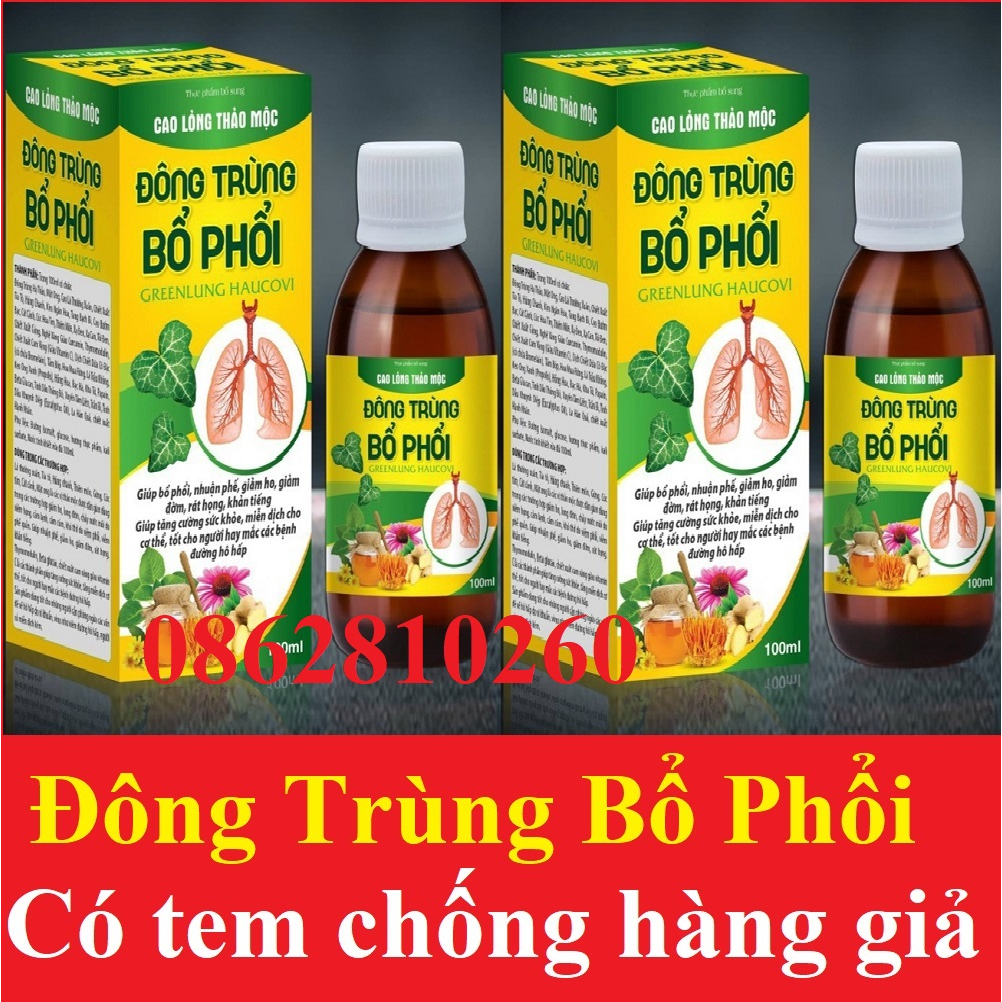 Siro đông trùng bổ phổi, siro bổ phổi thảo mộc cắt ho nhanh, giảm đau rát họng, bảo vệ hô hấp