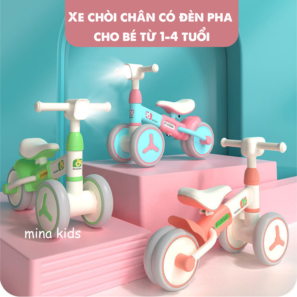 xe chòi chân cho bé 1-5 tuổi tập đi, thăng bằng, đẩy chân, ghế ngồi điều chỉnh độ cao, đồ chơi trẻ em