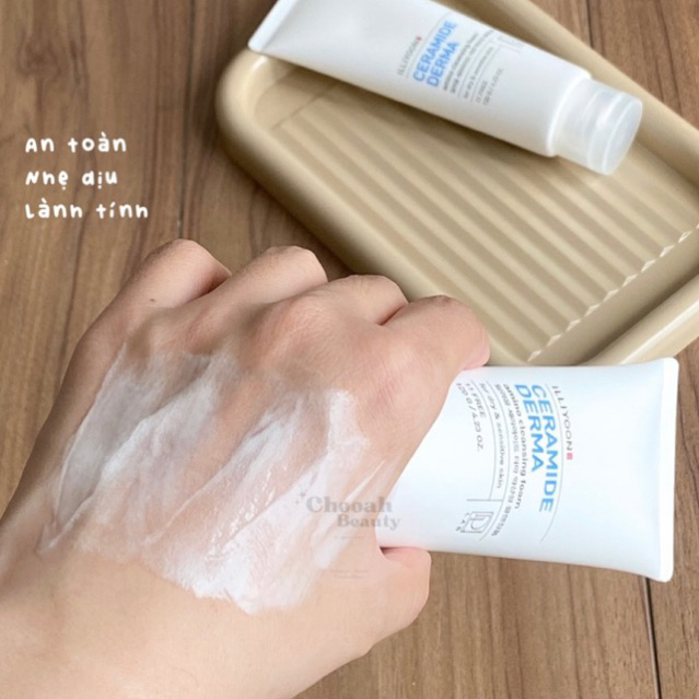 Sữa rửa mặt siêu lành tính, nhẹ dịu, an toàn ILLIYOON Ceramide Derma 120g