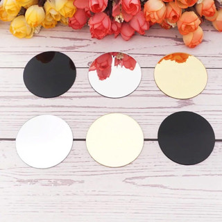 Mica gương tròn, dày 3mm, 2cm 3cm 4cm 5cm 6cm 7cm 8cm 9cm 10cm, nhiều màu, nhiều kích thước