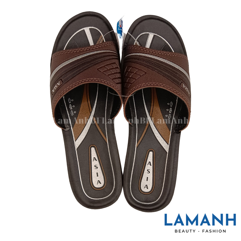 Dép bà già asia quai ngang màu đỏ , nâu DW đế đúc chống trơn trượt êm chân siêu bền