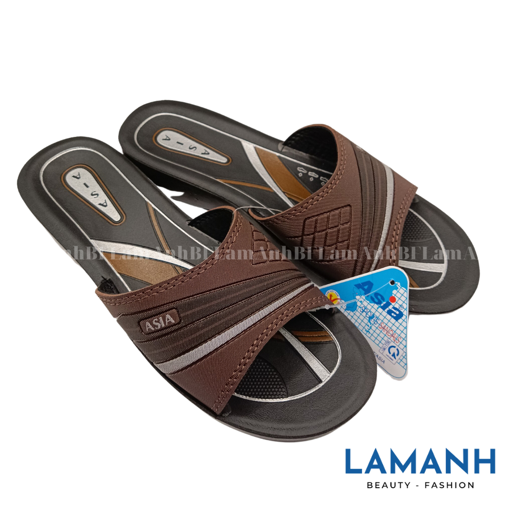 Dép bà già asia quai ngang màu đỏ , nâu DW đế đúc chống trơn trượt êm chân siêu bền