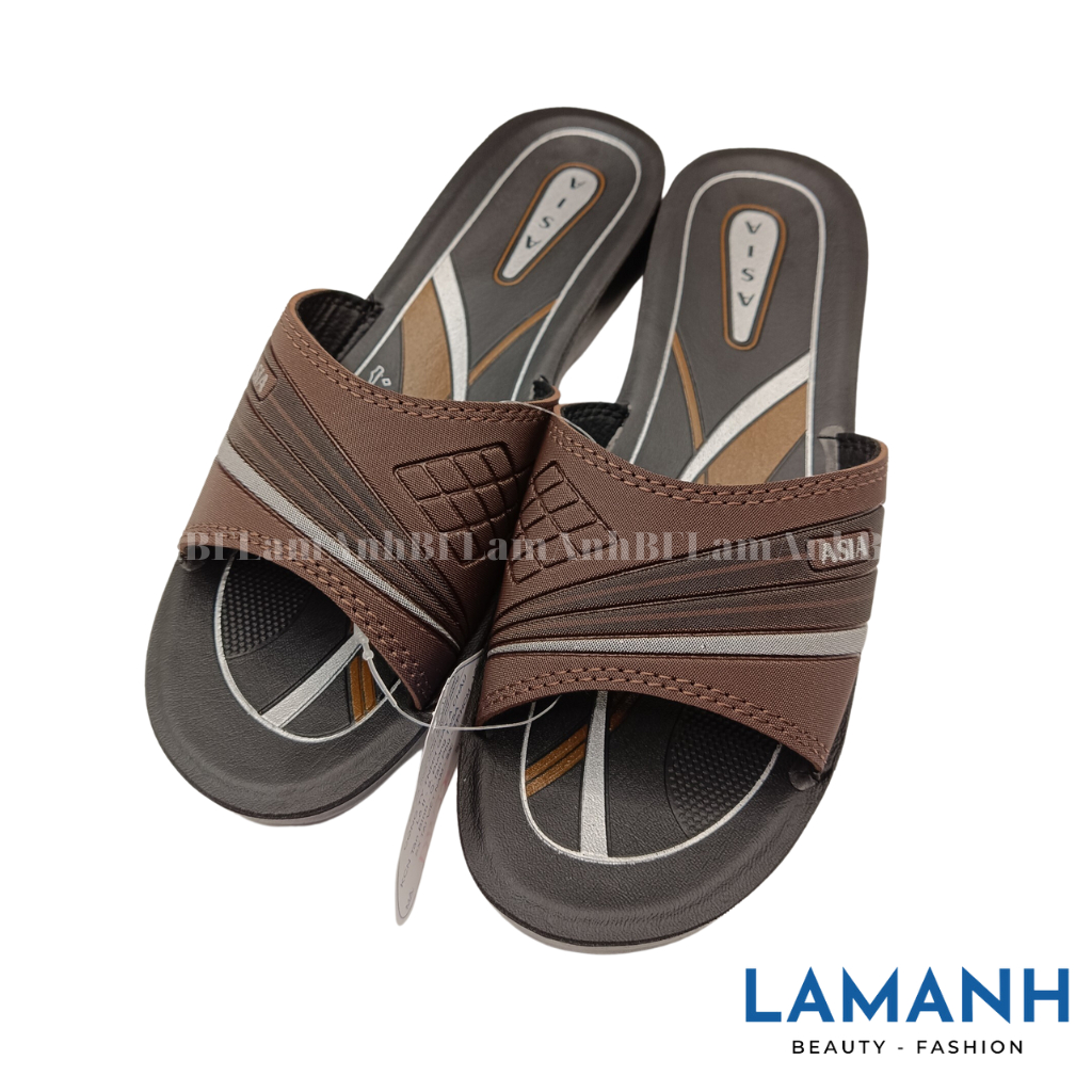 Dép bà già asia quai ngang màu đỏ , nâu DW đế đúc chống trơn trượt êm chân siêu bền