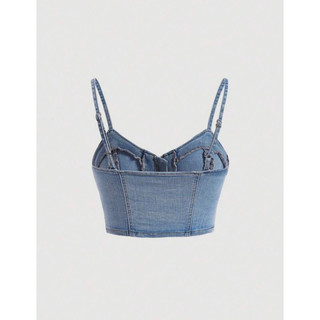 [ Hàng order shein] áo 2 dây denim 2 màu