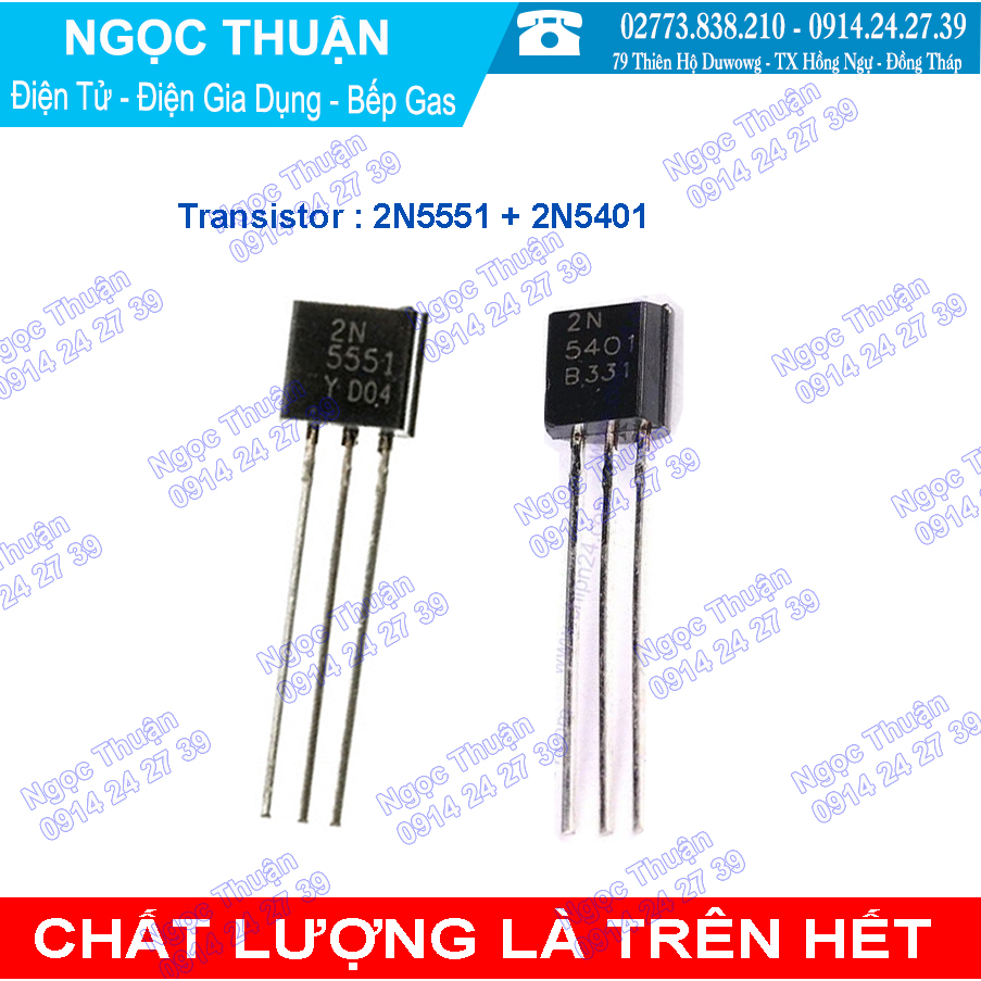 Transistor 2N5551 + 2N5401