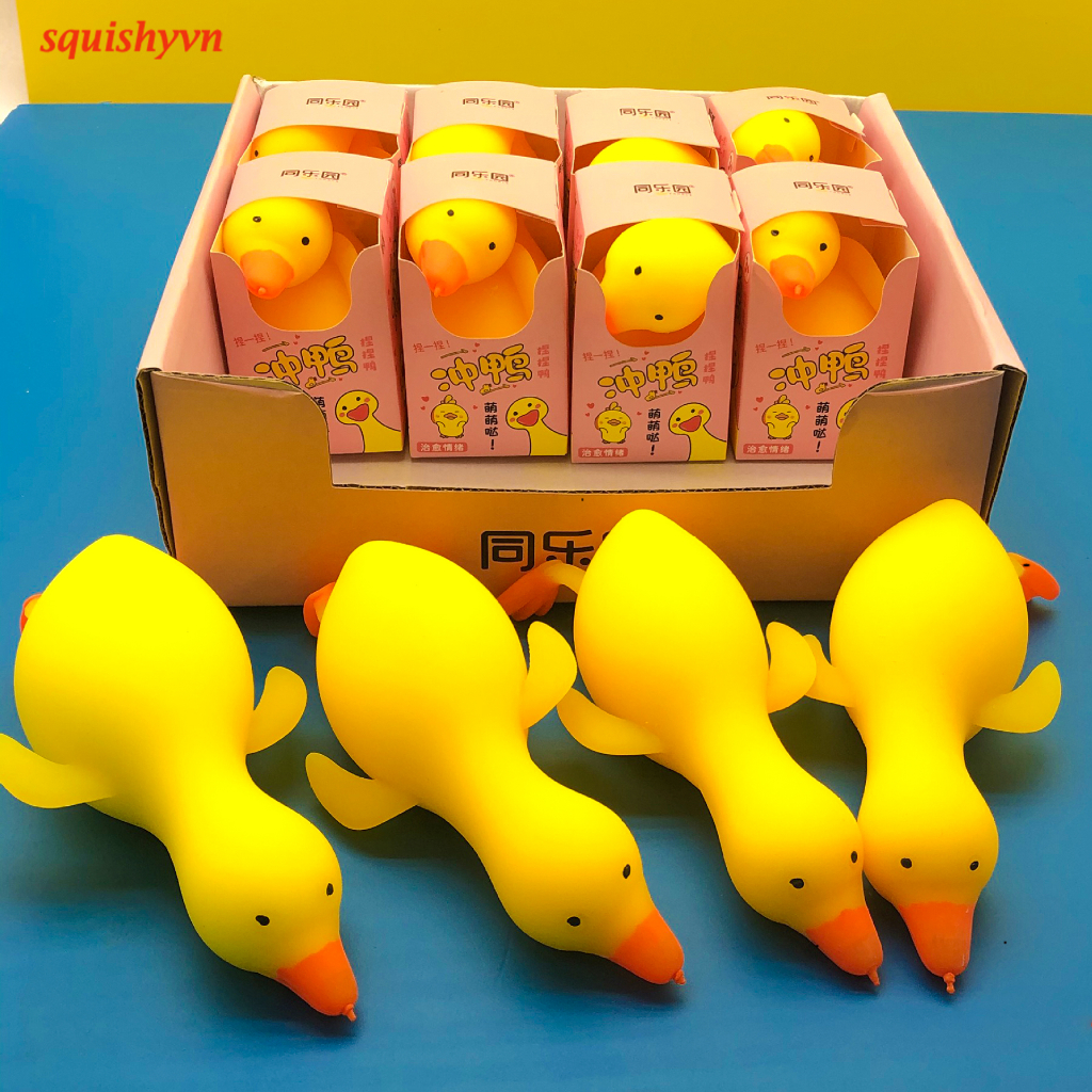 SQUISHY HÌNH CON VỊT bột kéo dài tạo hình ngộ nghĩnh đồ chơi mới lạ