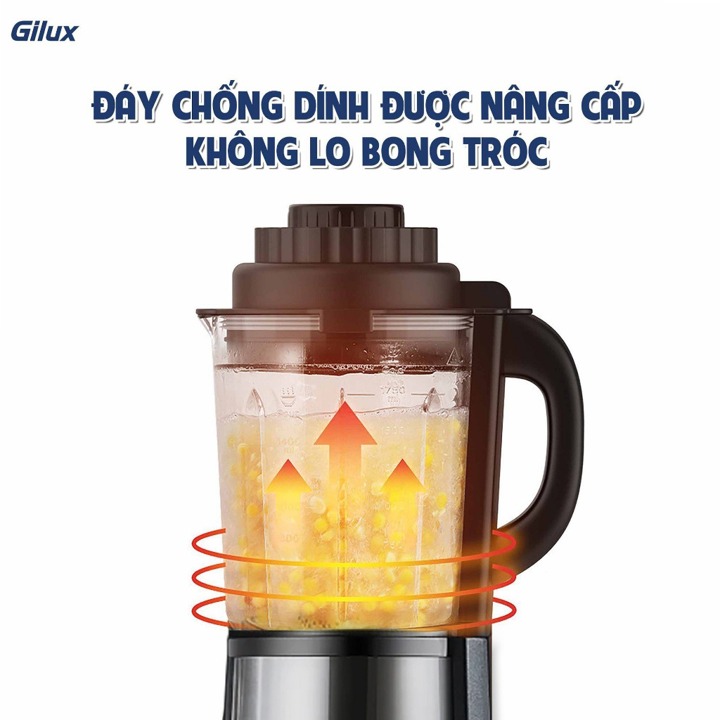 Máy làm sữa hạt Gilux - 15 chức năng xay nấu - Công suất 1800W - Dung tích 1.75l -BH12T