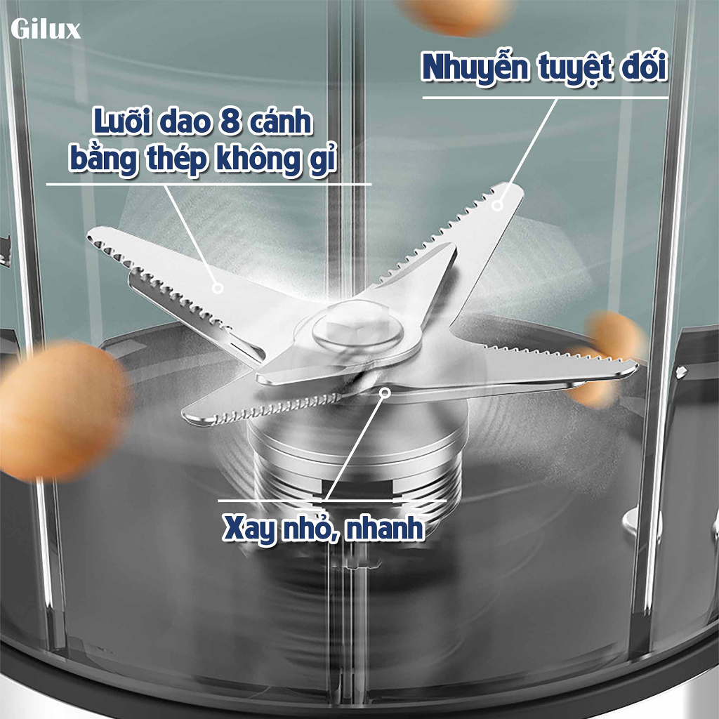 Máy làm sữa hạt Gilux - 15 chức năng xay nấu - Công suất 1800W - Dung tích 1.75l -BH12T