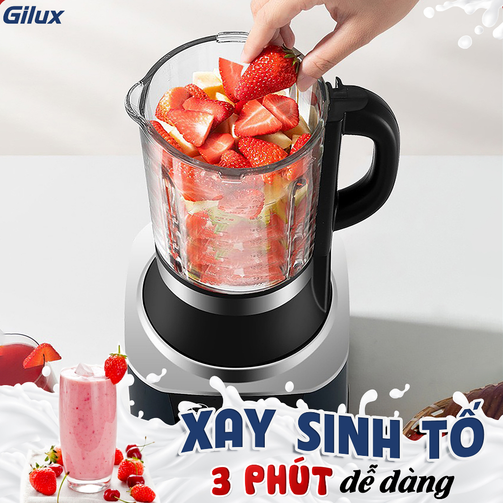 Máy làm sữa hạt Gilux - 15 chức năng xay nấu - Công suất 1800W - Dung tích 1.75l -BH12T