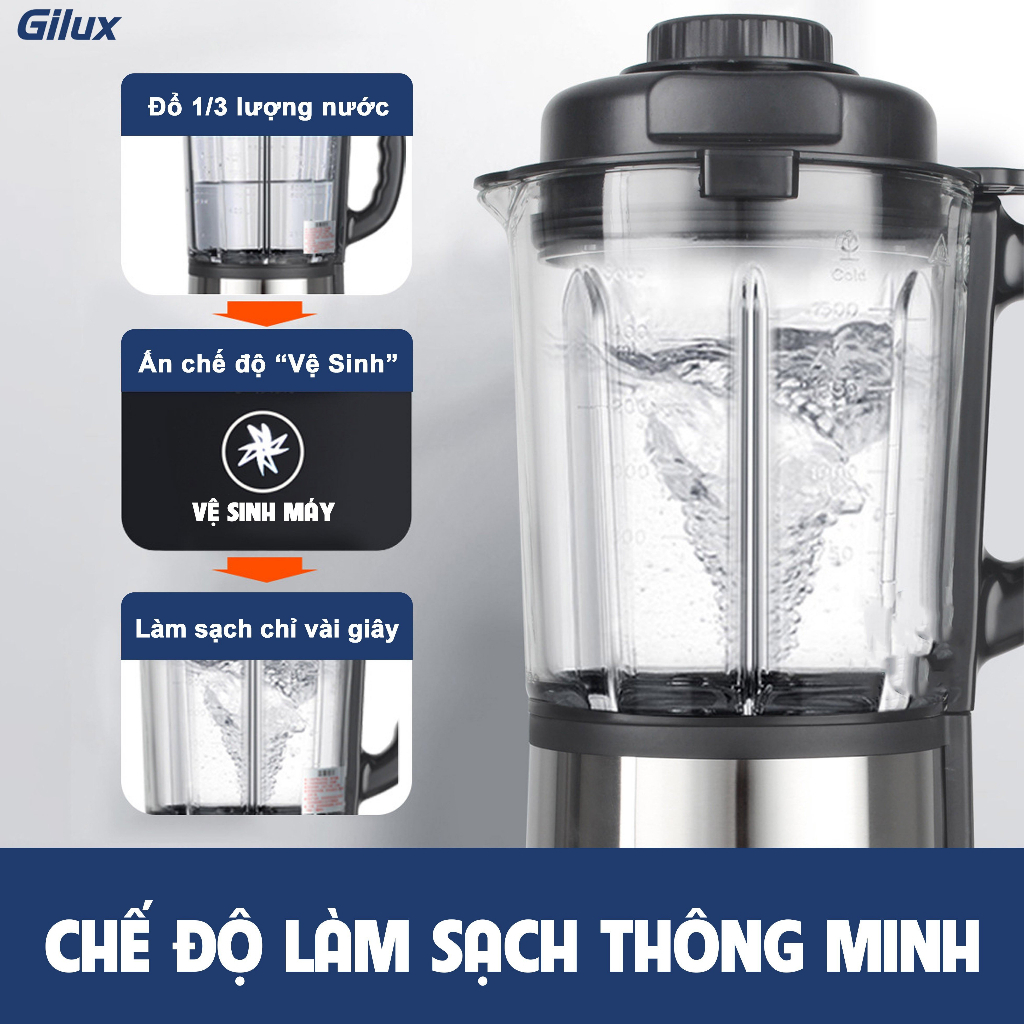 Máy làm sữa hạt Gilux - 15 chức năng xay nấu - Công suất 1800W - Dung tích 1.75l -BH12T
