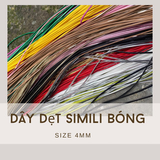 Dây Dẹt Simili bóng handmade làm túi xách.