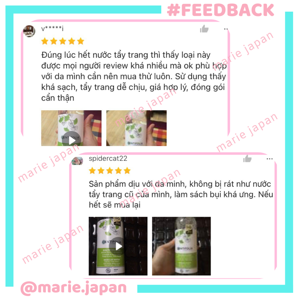 Nước Tẩy Trang Rau Má Centifolia Micellar Water Làm Sạch Sâu, Cấp Ẩm Dịu Da - Chai 500ml