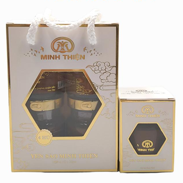 Yến chưng nhân sâm Minh Thiện Hộp 4 hũ