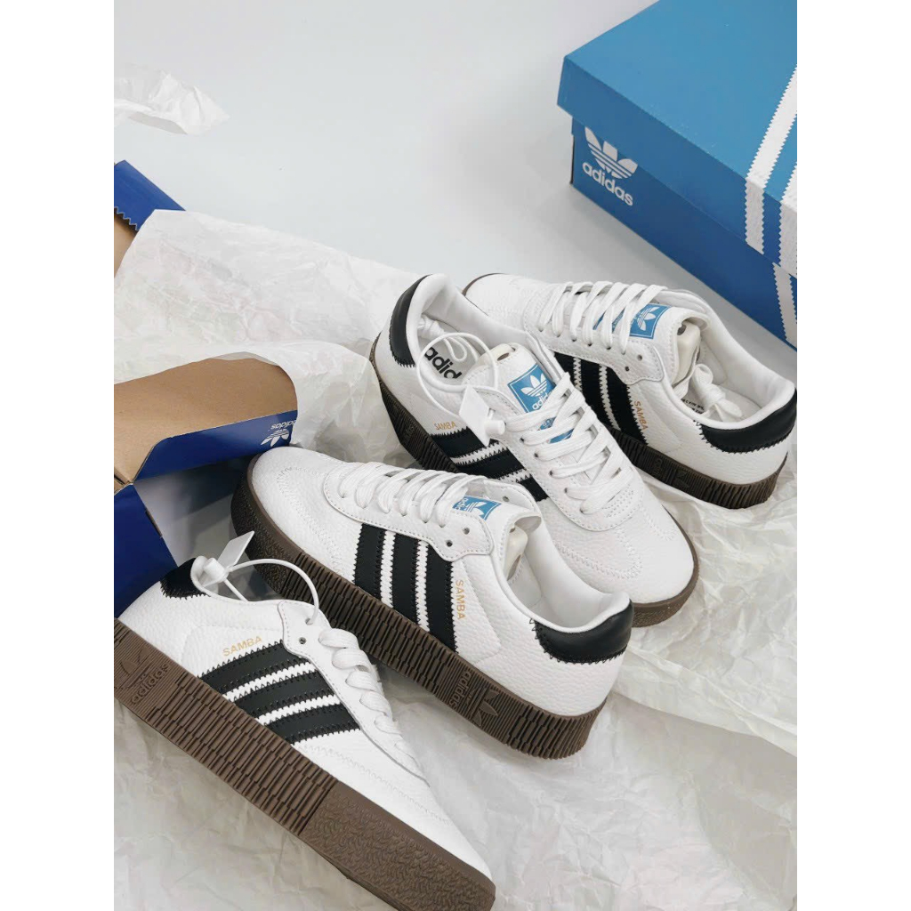 Giày sneaker Adi.das  Samba ĐẾ CAO rose ‘Cloud White’ -Full box