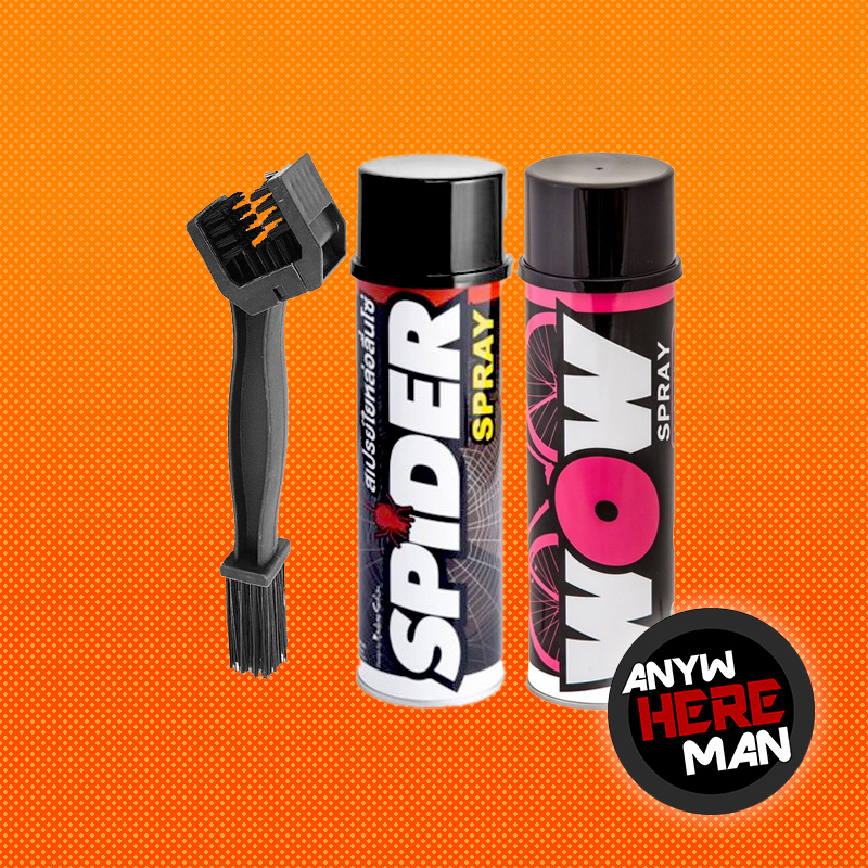 Combo dưỡng sên vệ sinh sên Wow và Spider kèm cọ chà sên - Anywhere man