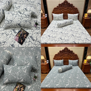 Bộ ga gối thun hàn quốc Vạn Phát vân đá siêu sang đủ kích thước