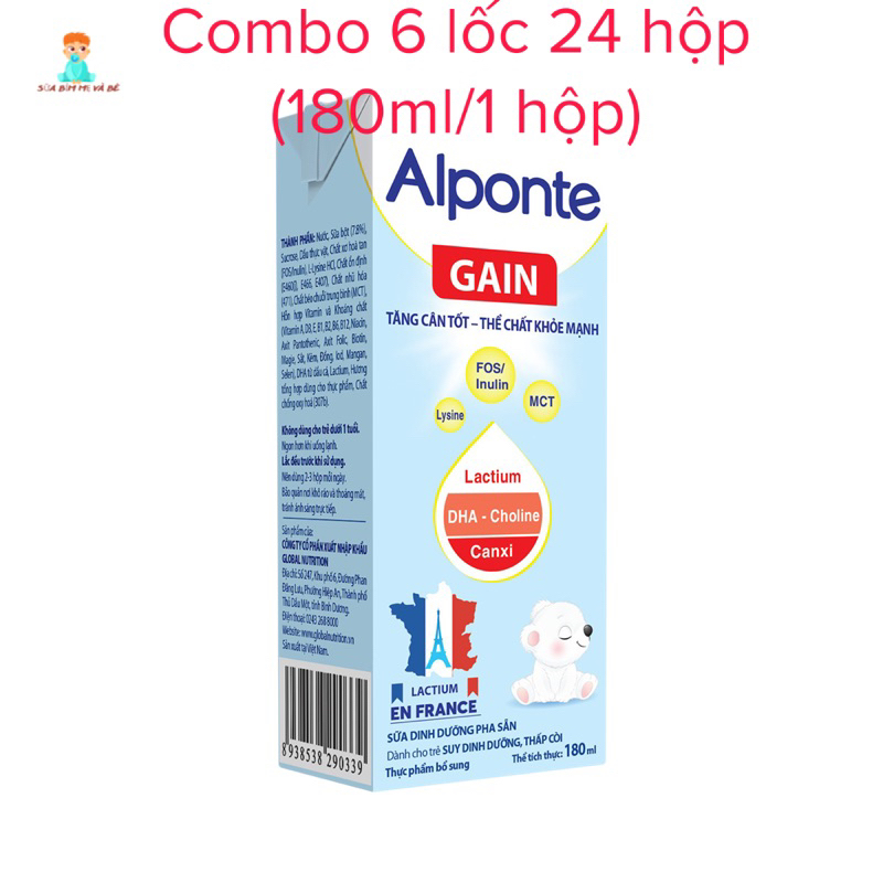 Sữa bột pha sẵn Alponte Gain 180ml/1 hộp