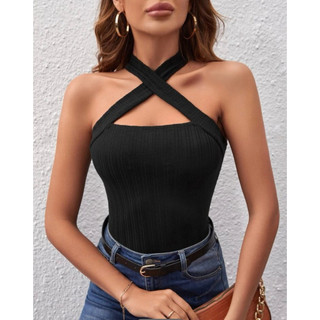 Áo không tay cổ chéo chữ x cá tính - xesi top
