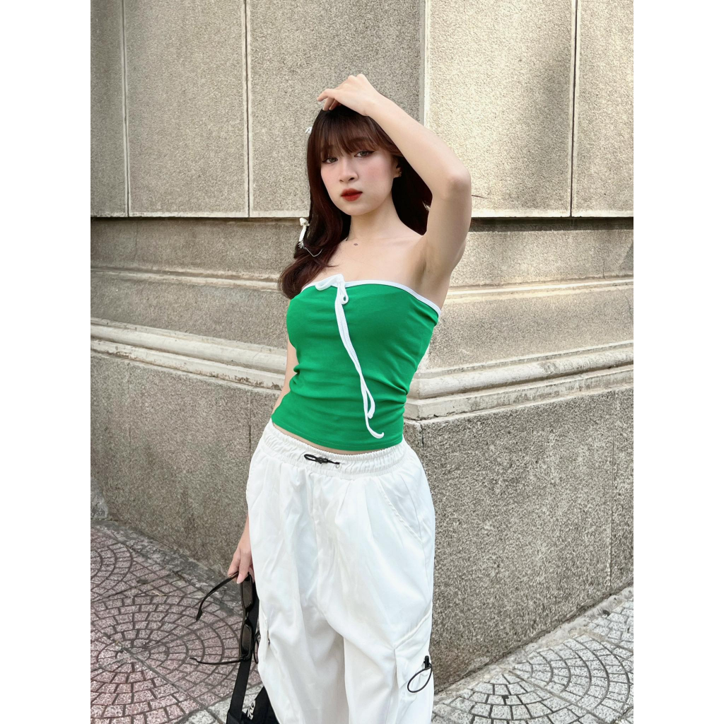 Áo ống cột dây cotton dáng crop ôm body TeeHolic - áo ống mặc 2 kiểu thun cao cấp local brand