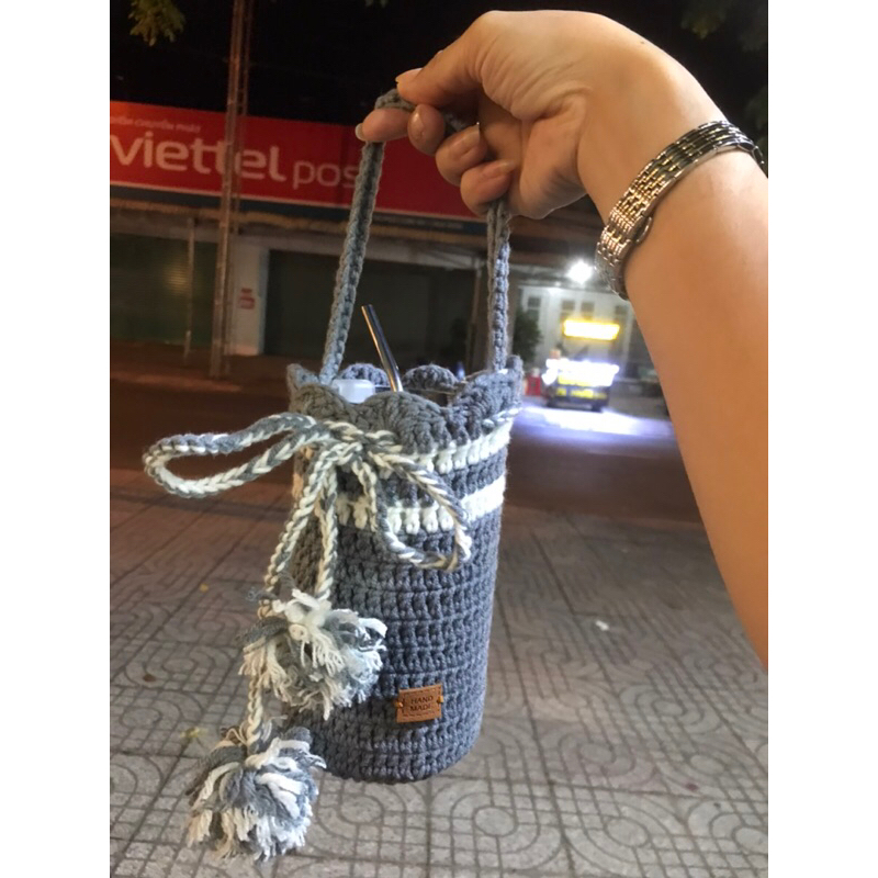 Túi len đựng bình nước thời trang