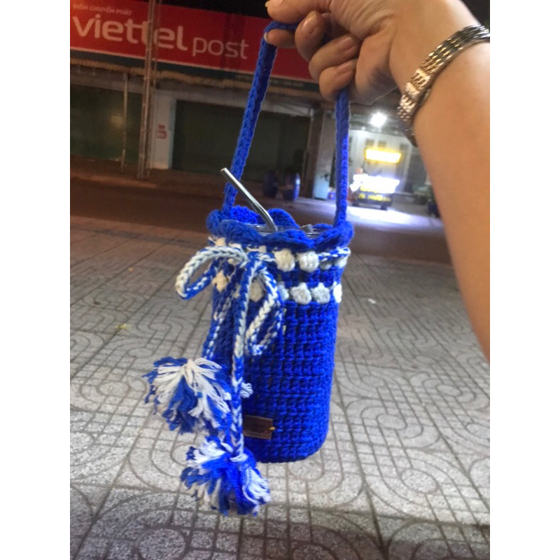 Túi len đựng bình nước thời trang