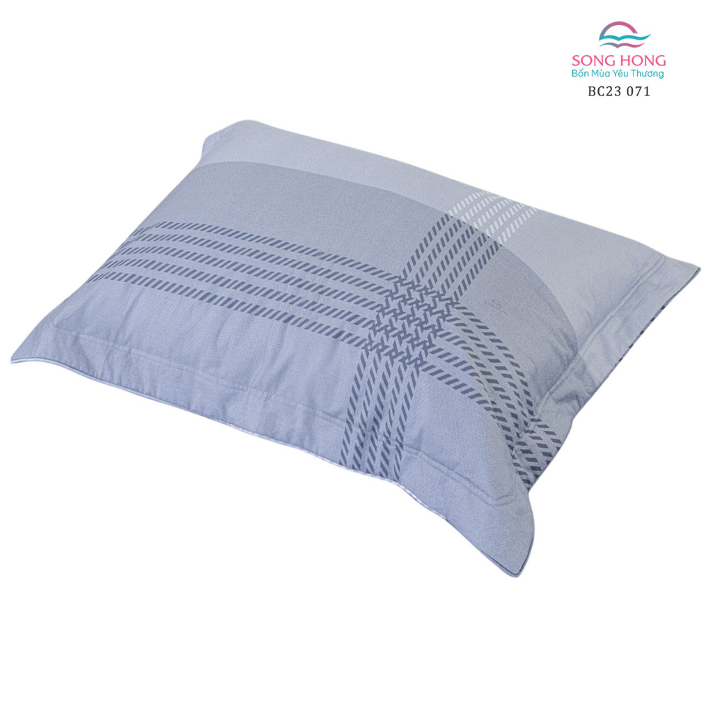 Ruột gối + Vỏ gối nằm Sông Hồng kích thước 45cm x 65cm - chất cotton - Hàng chính hãng