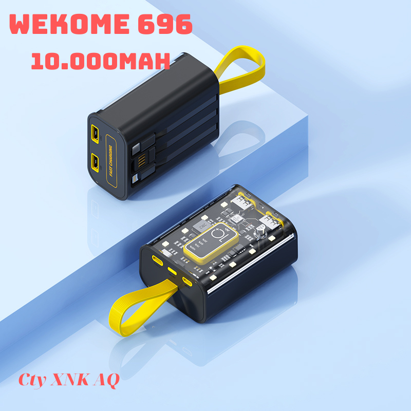 Sạc dự phòng WEKOME WP696 -10000mah - Thiết kế thông minh phong cách