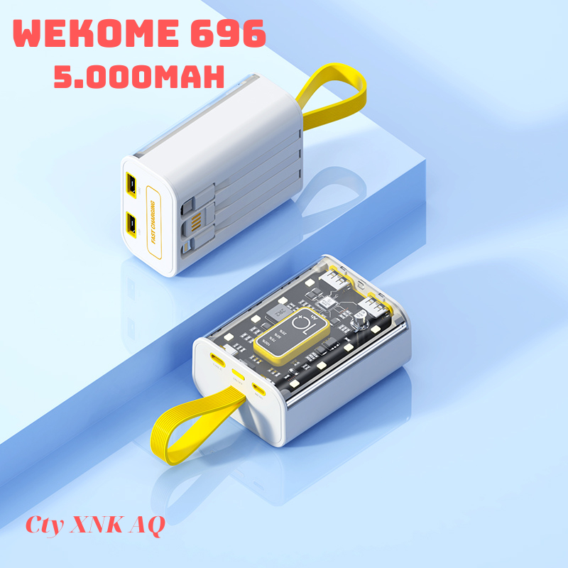 Sạc dự phòng WEKOME WP696 -10000mah - Thiết kế thông minh phong cách