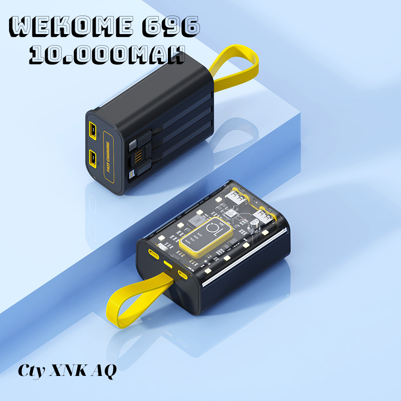 Sạc dự phòng WEKOME WP696 -10000mah - Thiết kế thông minh phong cách