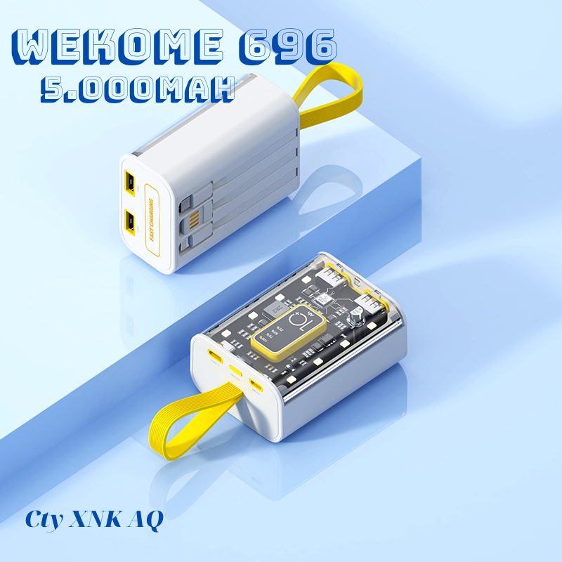 Sạc dự phòng WEKOME WP696 -10000mah - Thiết kế thông minh phong cách