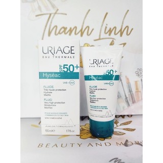 KEM CHỐNG NẮNG DÀNH CHO DA DẦU VÀ DA MỤN URIAGE HYSEAC FLUIDE SPF 50+ 50ML ( mẫu mới nhất )