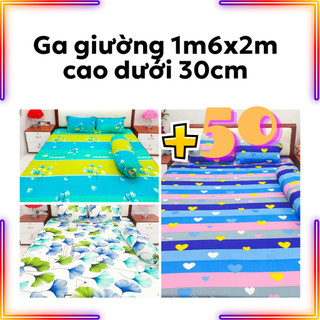 Ga giường thun lạnh 1m6x2m ga nệm 30cm