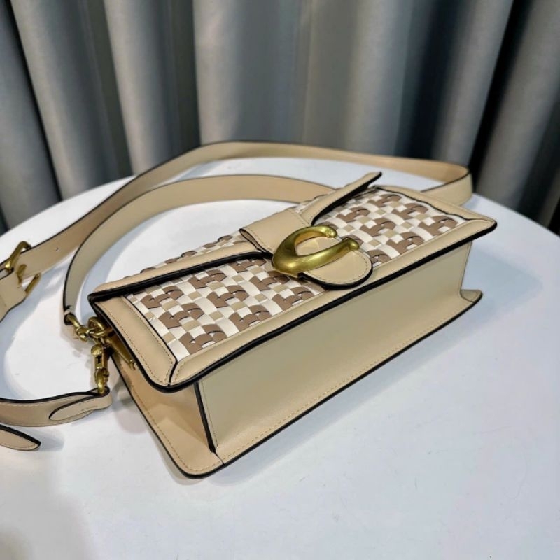 C0ACH TABBY SHOULDER BAG 26 WITH WEAVING🌟Mẫu túi coach tabby đơn giản, thanh lịch dễ phối