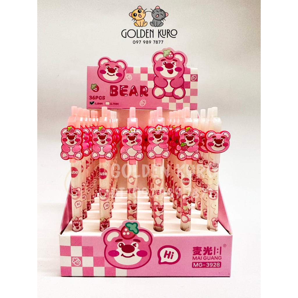 Bút chì bấm hình gấu dâu Lotso - Thỏ dễ thương