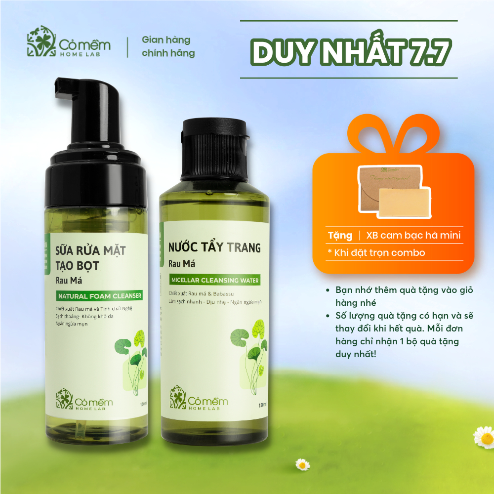 Bộ Chăm Sóc Da 2 Bước Nước Tẩy Trang Và Bọt Rửa Mặt Cho Da Khô Thường Dầu Mụn Nhạy Cảm 300gram