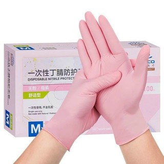 Găng tay làm bếp làm vườn màu hồng, hộp găng tay đa năng tiện dụng