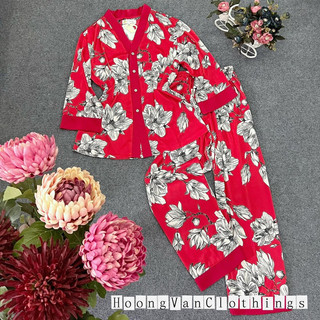Pijama lụa Thiế kế tay dài quần dài