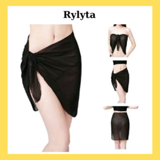 Khăn voan quấn choàng che bikini đi biển siêu hót trắng đen khăn mỏng mịn sexy quyến rủ RYLYTA  K-QUẤN