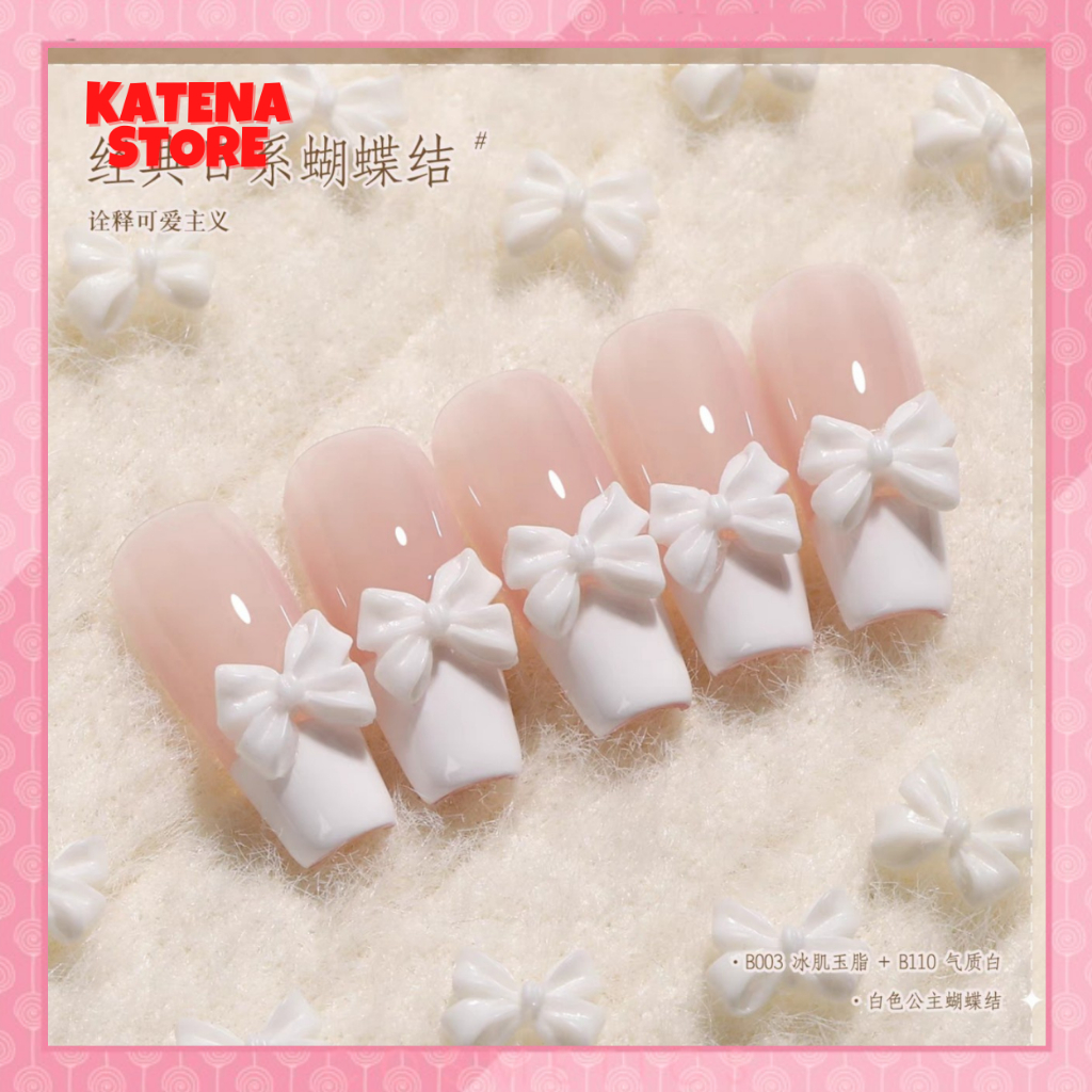 SET 2 CÁI  - Charm nail hình Nơ, Thỏ trang trí móng tay cực xinh