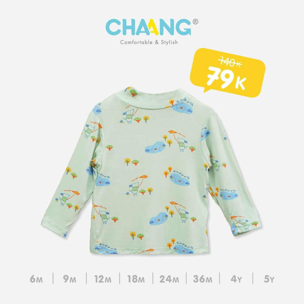 Áo giữ nhiệt Chaang cho bé trai bé gái co dãn mềm mịn 2